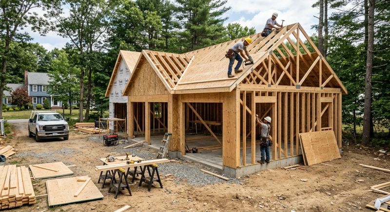 Attached Garage Construction in Katy, TX