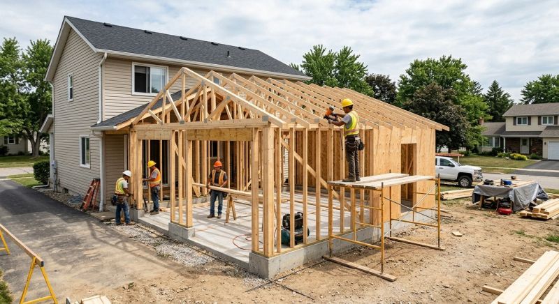 Detached Garage Construction in Cypress, TX